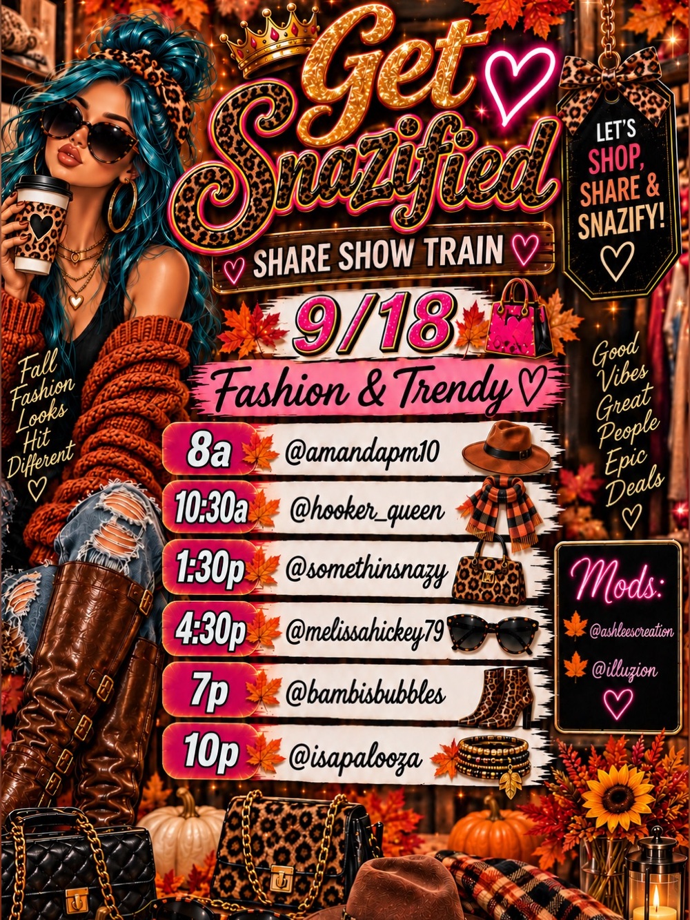 Join me on the Get Snazified Share Show Train! New Themes Every Week 💎☀️🌺